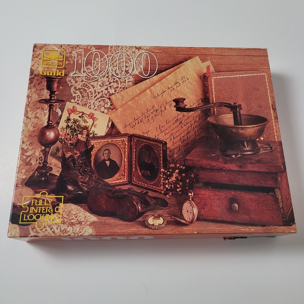 Vintage 1993 Golden Guild  1000 Piece Puzzle Antique Menagerie